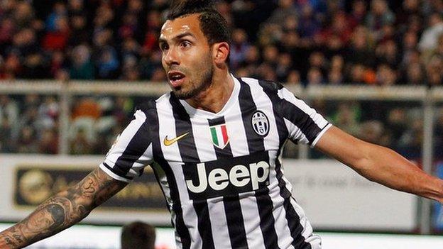 Juventus striker Carlos Tevez