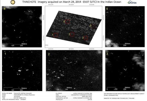 Thai government handout of satellite images, released 27 March