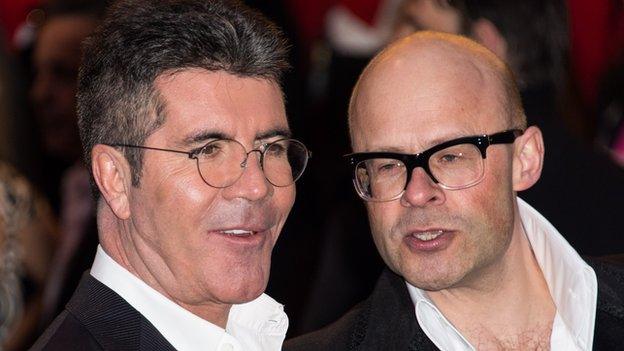 Simon Cowell and Harry Hill