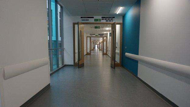 The 'clinical corridor' at Southmead hospital