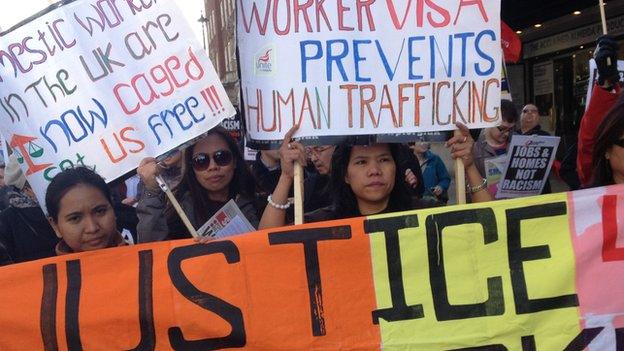 Domestic workers protest