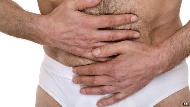 Abdominal pain of bowel disease