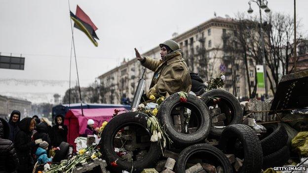 Protester on Kiev's Maidan (1 March)