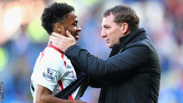 Raheem Sterling and Liverpool boss Brendan Rodgers