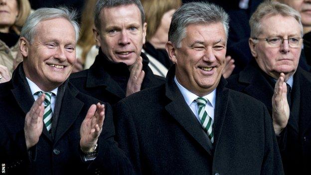 Celtic chairman Iain Bankier and chief executive Peter Lawwell