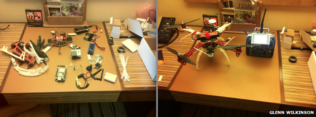 Glenn Wilkinson's quadcopter drone set up