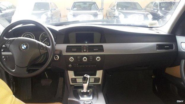 Interior shot of a BMW being sold by the Italian government