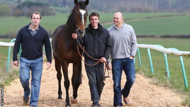 James Simpson-Daniel, Monbeg Dude, Michael Scudamore and Mike Tindall