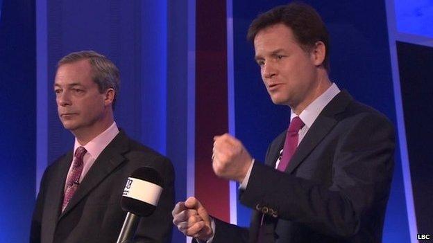 Nigel Farage and Nick Clegg