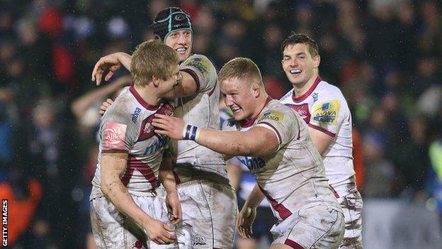 Sale Sharks celebrate