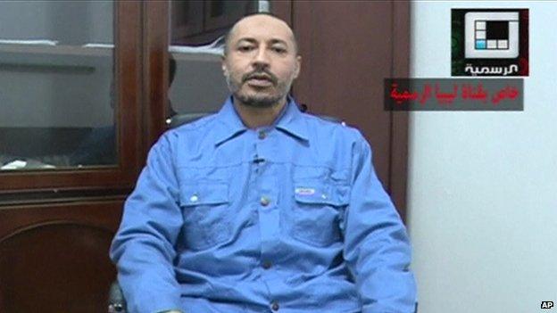 Saadi Gaddafi appears on Libyan state TV from prison in Tripoli