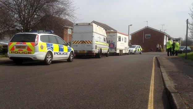 Police cordon on Wakefield Close