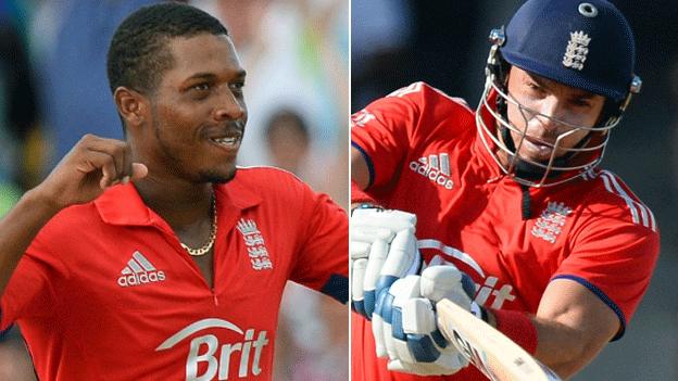 England internationals Chris Jordan (left) and Michael Lumb