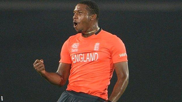 England bowler Chris Jordan.