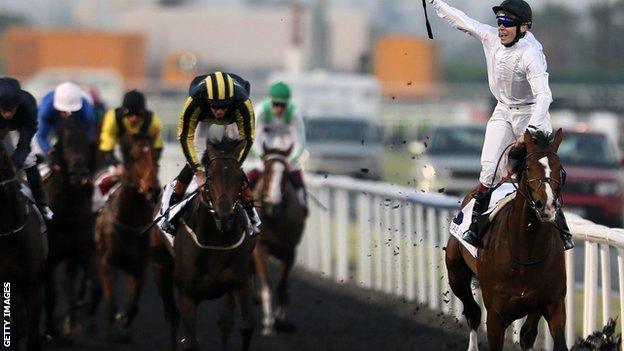 Toast of New York wins the UAE Derby at Meydan