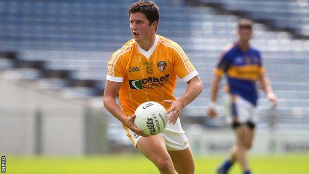 Antrim goalscorer Tomas McCann