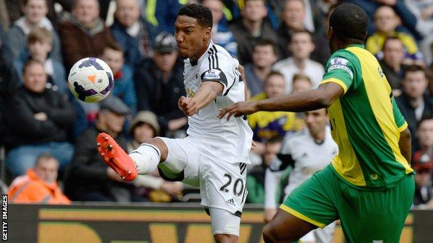 Swansea midfielder Jonathan de Guzman