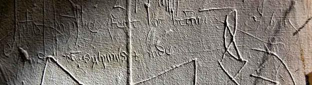 John Lydgate graffiti in Lidgate church, Suffolk