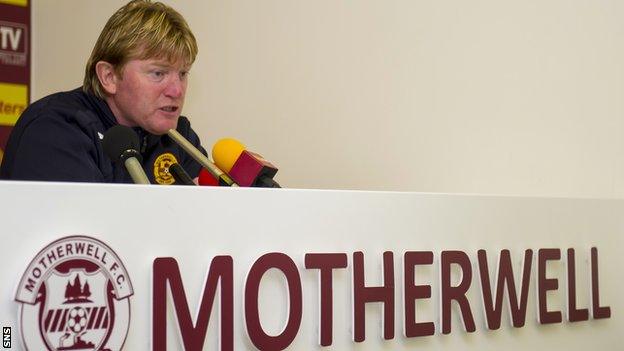 Motherwell manager Stuart McCall