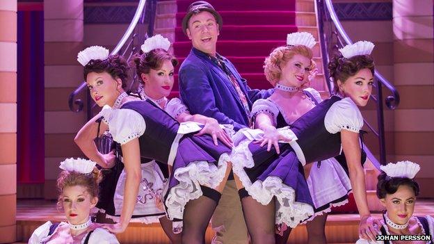 Rufus Hound and friends in Dirty Rotten Scoundrels