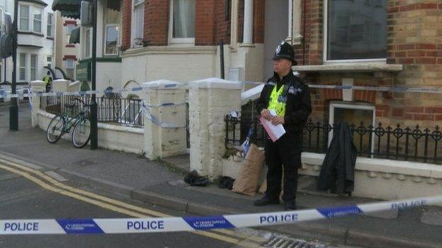 Police cordon in St Michael's Road