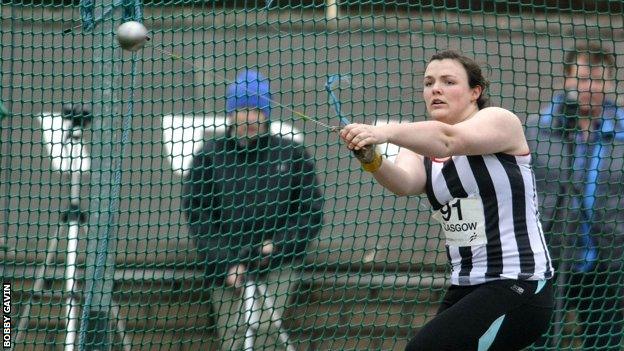 Scottish hammer thrower Rachel Hunter