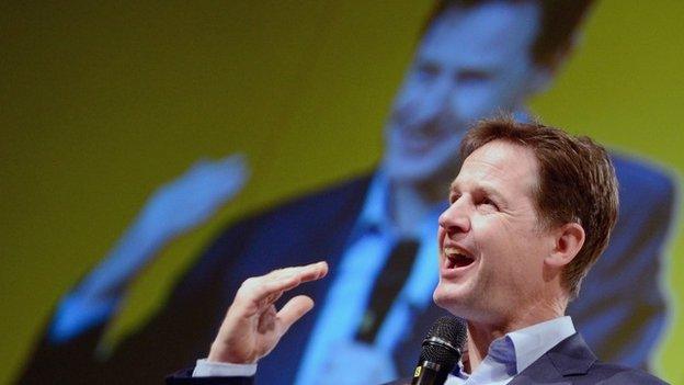 NIck Clegg, Lib Dem spring conference 2014