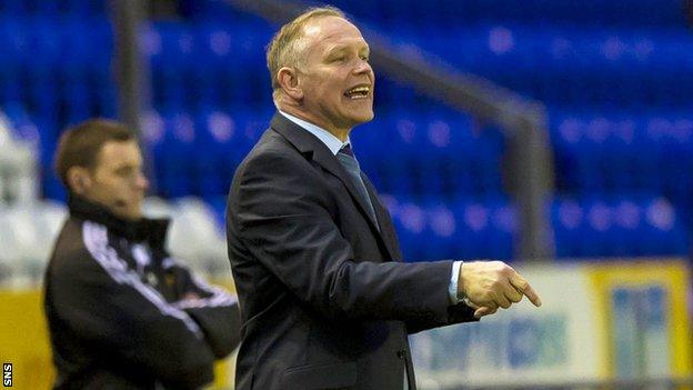 John Hughes shouts instructions as Inverness lose 2-1 to Motherwell