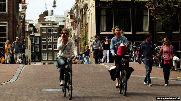 Amsterdam cyclists (file photo 2009)