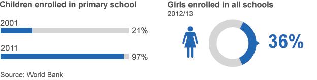 Chart showing primary school enrollment