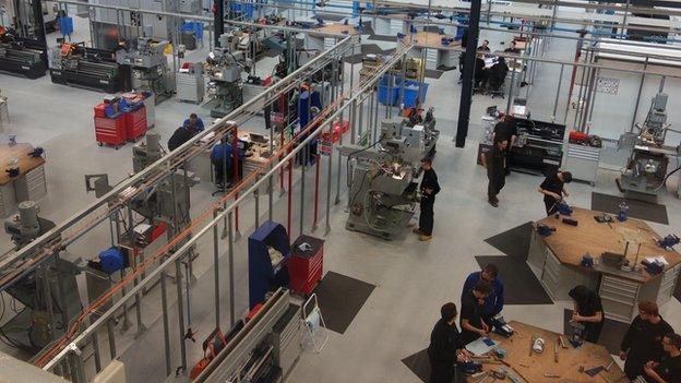 Staff at the AMRC facility