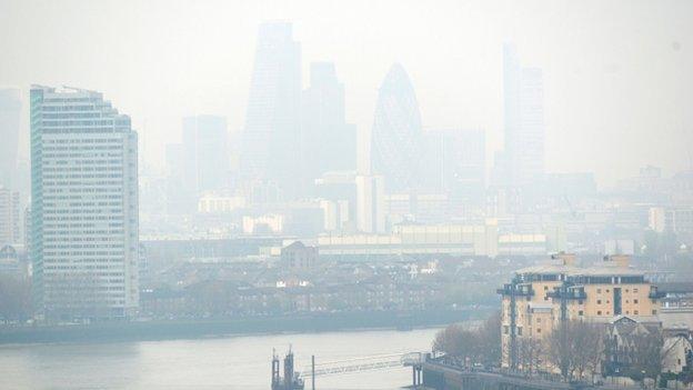 Pollution over the Thames