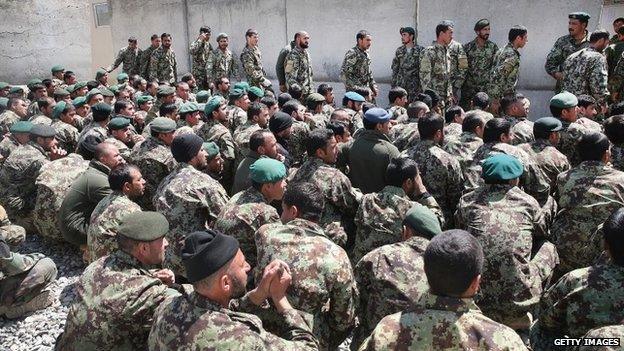 Afghan National Army (ANA) soldiers are preparing to be deployed across the country ahead of the presidential vote