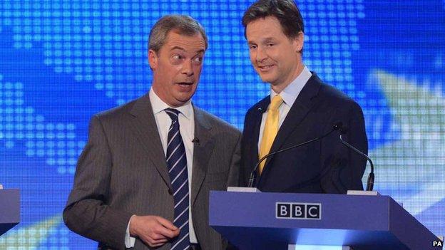 Nigel Farage and Nick Clegg