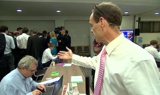 The BBC's post-debate spin room