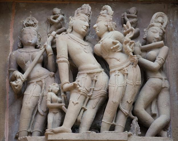 Sculpture from temple in Khajuraho