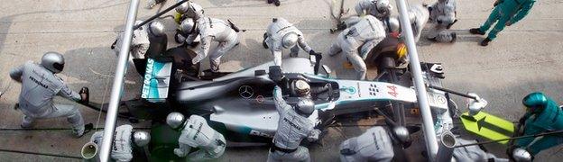 Lewis Hamilton says he has been left in awe at his Mercedes already this season