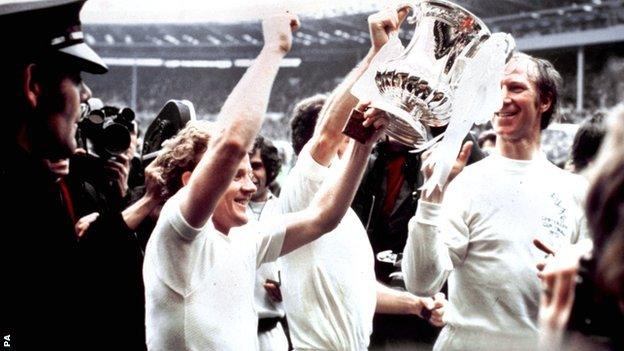 Happier Times. Leeds celebrate winning the 1972 FA Cup