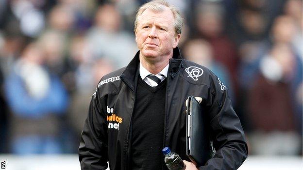 Derby County manager Steve McClaren