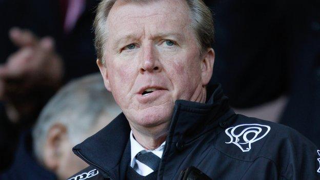 Derby County manager Steve McClaren