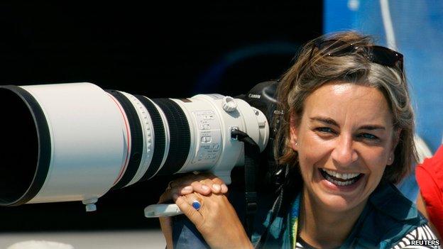 Anja Niedringhaus at the Athens Olympics in 2004
