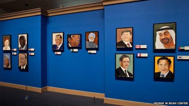 Paintings of world leaders by George W Bush