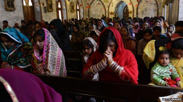 Christians in a church in Lahore (file photo)