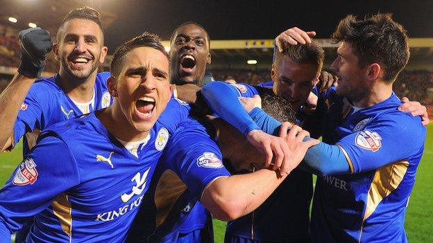 Leicester City celebrate