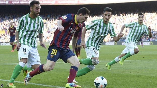 Barcelona v Real Betis - Lionel Messi