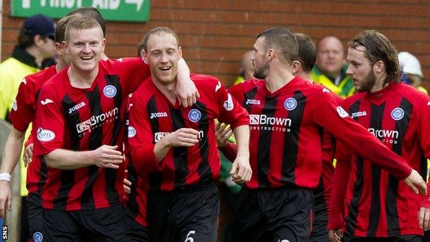 St Johnstone celebrate Anderson's goal