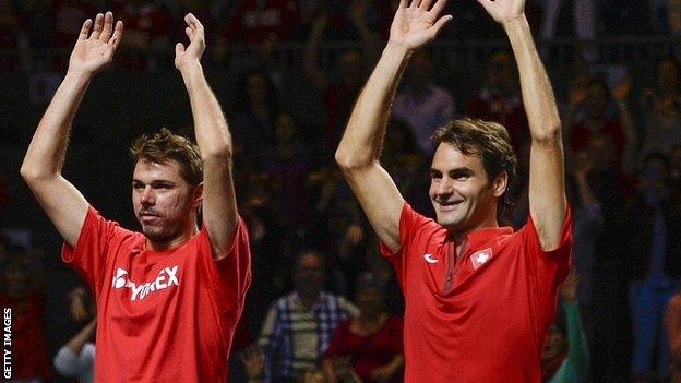 Stanislas Wawrinka and Roger Federer