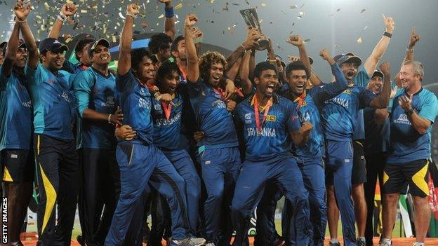 Sri Lanka celebrate winning World Twenty20