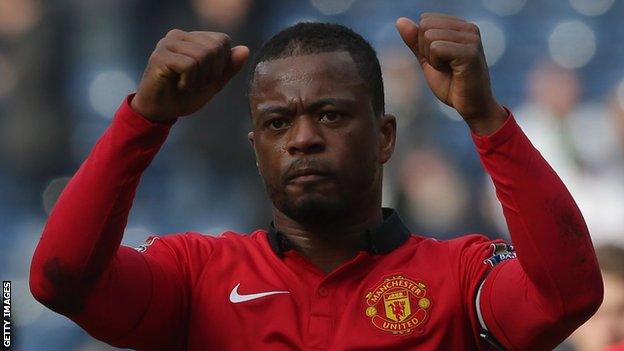 Manchester United left-back Patrice Evra