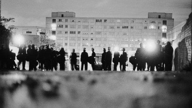 Riot police at Broadwater Farm Estate